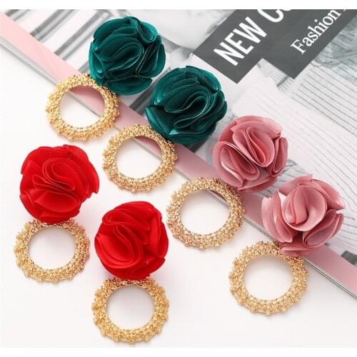 New Fashion Big Flower Metal Round Drop Earrings for Women Vintage Boho Handmade Earrings Statement Jewelry 2021 Brincos Gifts