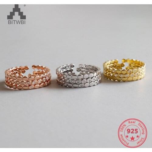 925 Sterling Silver Unique Three Piece Set Zircon Ring For Women Fashion Jewelry