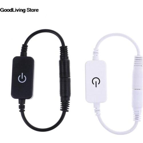 1pc Switch Control Adapter Touch Inline Dimmer For LED Strip Panel Light DC 12-24V