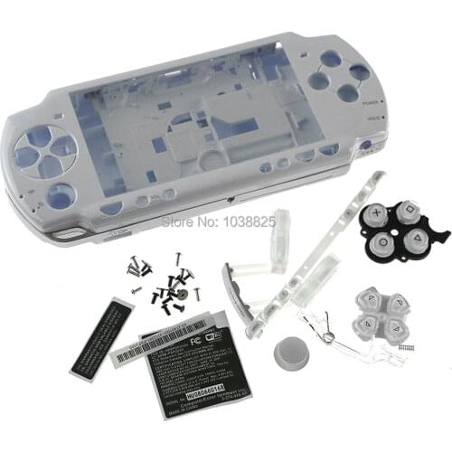 10sets/lot Replacement for PSP2000 PSP 2000 Game Console Full Housing Shell Cover Case with Buttons Set(6 colors available)