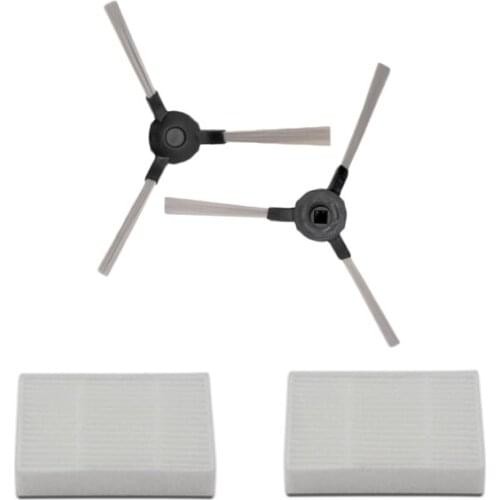 2* Hepa Filter 2* Side Brush for Midea MR03 Robot Vacuum Cleaner Parts Accessories Replacement