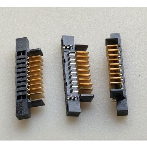 2PCS) Original gold finger contact battery socket male 9pin 9-pin gold foot sunk plate 2mm spacing