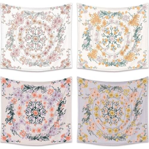 2020 Bohemia Style Tapestry Flower Wall Hanging Tapestry Blanket Carpet Backdrop Decoration