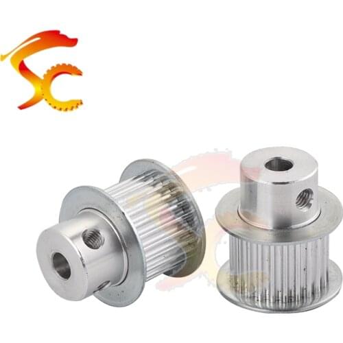 5PCS/lot HTD 3M 24 teeth Pitch 3mm for belt width 15mm bore diameter 6mm 8mm Aluminum timing pulley 3M 24teeth Free shipping