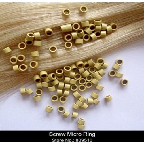 5000 pieces/ lot Screw Micro Ring Dark Brown Color for Human Hair Extension Free Shipping