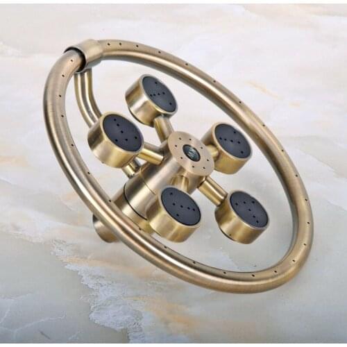 Antique Bronze Rainfall Bathroom Top Spray Rain Shower Head Accessories (Standard G1/2".)dsh212