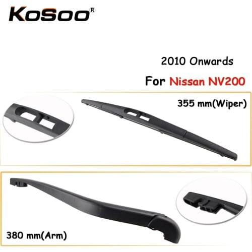 KOSOO Auto Rear Car Wiper Blade For Nissan NV200,355mm 2010 Onwards Rear Window Windshield Wiper Blades Arm,Car Accessories