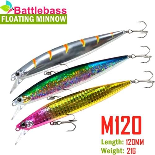 BATTLEBASS 2021 new 21g 12cm 2 Beads Weight Transfer Twitch Easy Long Casting Tiny Wobble Floating Minnow Fishing Lure