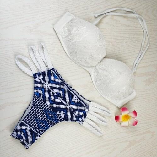 Brazilian Micro Bikinis 2020 Woman Biquini Push Up Sexy Swimwear Women Swimsuit Ribbed White Bathing Suit Summer Swimming
