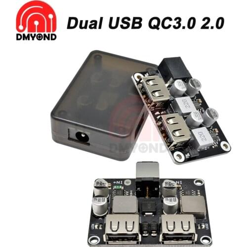 12V 24V to 5V/9V Dual USB Mobile Phone Fast Charging Buck Module 2 Channel DC Step Down 12V24V to QC3.0 2.0 Car fast Chargering