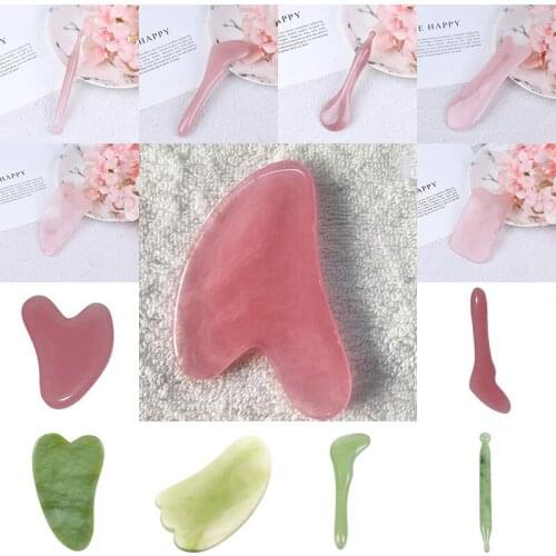 Rose Resin Guasha Board Natural Stone Scraper GuaSha Tool For Face Neck Back Acupuncture Pressure Therapy