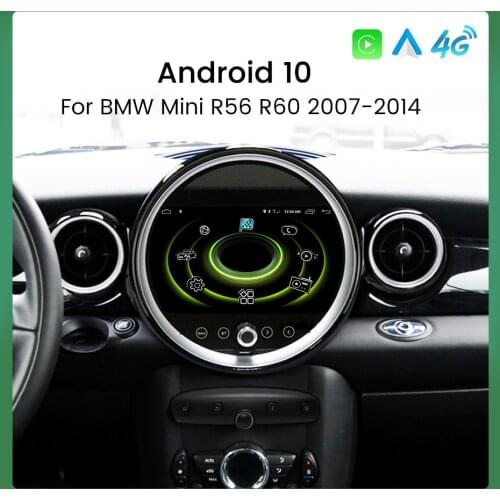 GPS Carplay Auto For BMW Mini Cooper Countryman R56 R60 2007-2014 Car Multimedia Navigation 4G LTE WIFI video player 9" DSP