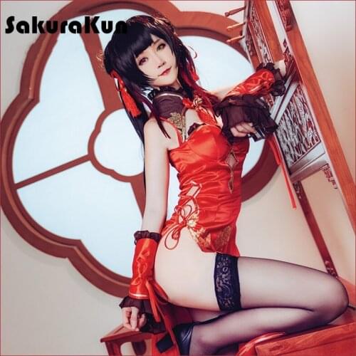Date A Live Tokisaki Kurumi Cosplay Nightmare Anime Cos Women Sexy Cheongsam Costume Sets Halloween Christmas Uniforms