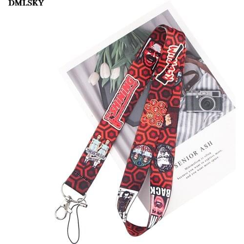 M4714 DMLSKY Horror Girls Lanyard Keychain Lanyards for keys Badge ID Mobile Phone Rope Neck Straps Accessories Gifts