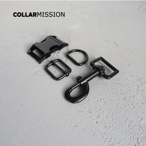 Metal buckle+adjust buckle+D ring+metal dog clasp/set) quick-release buckle customized personal details diy pet supplies