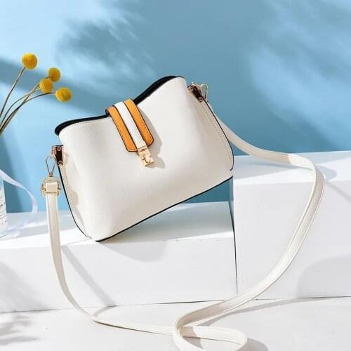 Fashion PU Leather Bucket Crossbody Bags for Women 2021 New Style Summer Versatile Casual Large Capacity Shoulder Bag