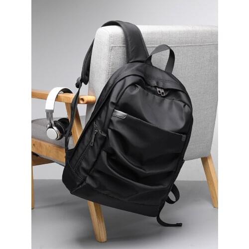 Travel Backpack Mens Casual Large Capacity Backpack Simple College Students Bag Mens Fashion Trend Korean Style Fashion Brand