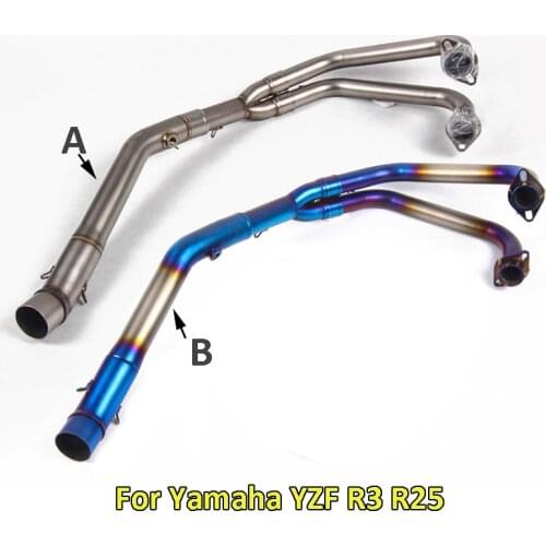 Full System Exhaust for Yamaha YZF R3 R25 YZF-R3 Motorcycle Modified Muffler Pipe Exhaust Front Header Pipe Tube