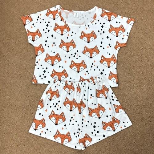 EV&RE Animal Print Casual Home Suits Round Neck Short Sleeves Womens Pajamas Two Pieces Sets Lovely Ladys Summer 2011 Pyjamas