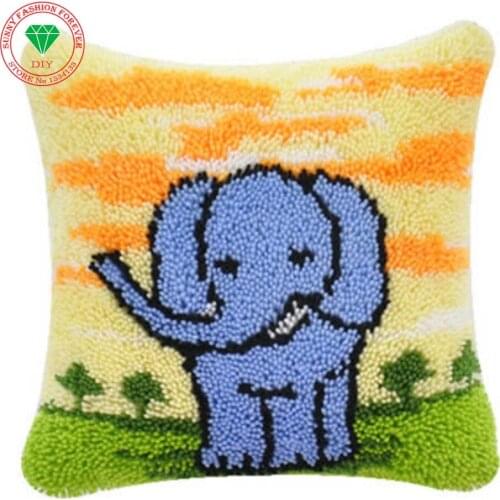 Elephant Diy Needlework pillowcase embroidery Handmade carpet sets embroidery stitch thread Stitch Threads embroidery Carpets