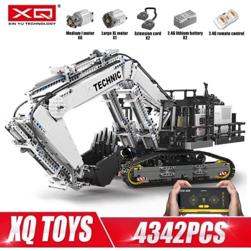 HB 1:8 Technic Car Model The APP Motorized KY Excavator Model Building Blocks Bricks Assembly Toys As Kids Christmas Gifts
