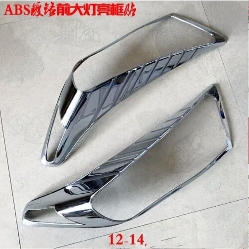 For Toyota Highlander 2012-2014 High Quality ABS Chrome Plated Headlight Frame Headlight Decorative Bright Frame Car Accessories