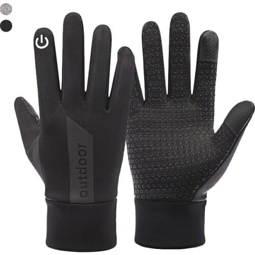Unisex Winter Cycling Gloves Touch Screen Waterproof Bicycle Gloves Outdoor Anti-slip Windproof Bike Ski Full Finger Gloves