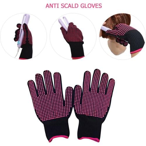 1pc Hair Straightener Perm Curling Hairdressing Heat Resistant Finger Glove Hair Care Styling Tools Thermal Styling Gloves Tools