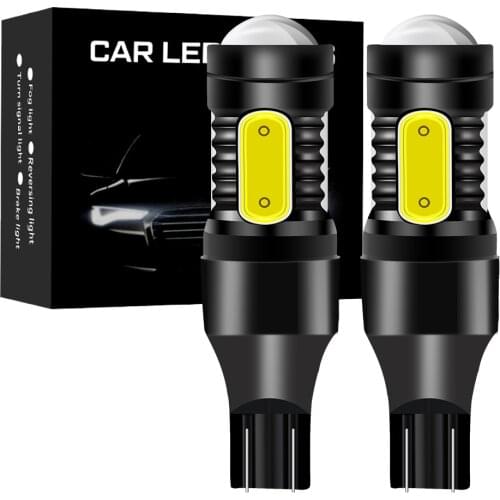2PCS T15 W16W High Quality 1156 P21W LED BA15S PY21W BAU15S Led COB 5SMD T20 7440 W21W 7443 WY21W Lamp for Car Turn Signal light