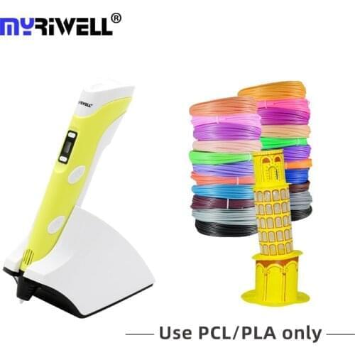 Myriwell Ceramic Nozzle 3D Craft Printing Pen Christmas Toy Gift For Kids Adults Design Drawing 3DPen Cordless Charging