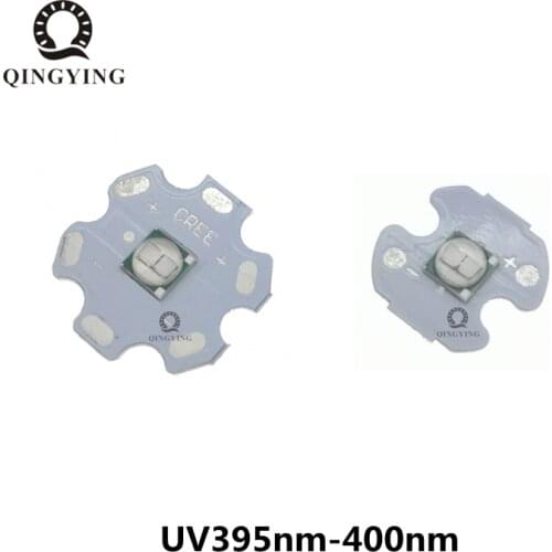 5-50pcs 5W UV 395nm High Power LED Light Beads Ultra Violet Purple LED Chip For Cree XML T6 Lamp Beads With Aluminum Base Plate