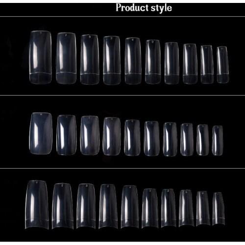 500 Pcs/set Transparent White False Nail Art Design Tips French Acrylic Polish UV Gel Sticker Salon Design Manicure Tools