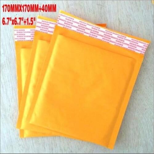50x Kraft Bubble Envelopes Padded Mailers Shipping Self-Seal Bags 170x170mm SIZE NEW Free shipping