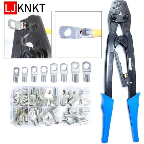 60pcs Assortment Car Auto Copper Ring SC Terminal Wire Crimp Connector Bare Cable Battery Terminal Soldered Connectors Kit HS-22