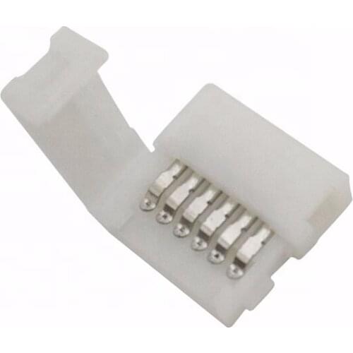 6PIN 12MM FPBC Solderless Connector Adaptor for Non-Waterproof 3528 2835 5050 RGBW+CCT Light Led Strip Connector Clip Converter