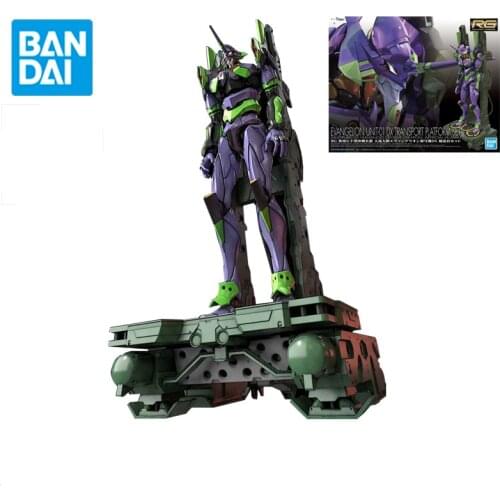 Bandai Genuine EVA Neon Genesis Evangelion RG EVANGELION-01 02 08 and Asuka Assembling Action Figure Model Toys