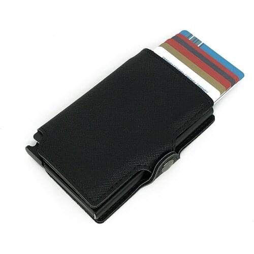 Casekey Anti-theft Rfid Credit Card Holder Men Aluminum Metal Business ID Card holder Case Multifunction Slim Mini Wallet
