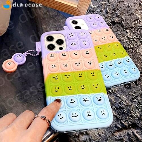 Case for Xiaomi Redmi Note 7 8 9 Pro Max Relieve Stress Pop Fidget Toy Bubble Phone Funda Mi 11 10 9 8 Pro Poco F3 K20 Soft Etui