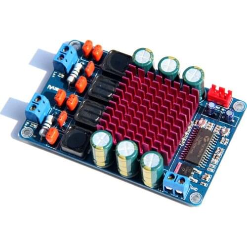 DC 24v-30v TK2050 50W * 2 hifi two-channel stereo type T digital amplifier board 91.6 * 57.5 * 21MM