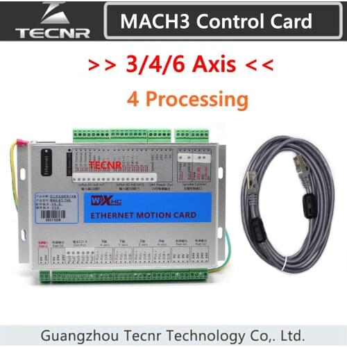 XHC Mach3 breakout board Ethernet 2 3 4 processing motion control card resume 2MHz support for cnc wood engraver MK4-ET-T4S
