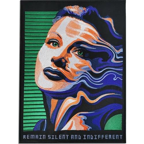 Vaporwave Ultraviolet Embroidered Back Embroidery Patches Vintage Noir Glamorous Girl Gift Psychedelic Synth Pop Art Indie 80s