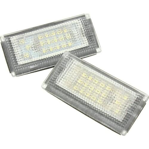 Pair Car License Plate Light White LED Work Light Car Exterior Lamp Accessories For BMW MINI COOPER R50 R52 R53