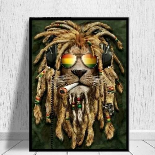 Posters and Prints for Living Room Animal Canvas Picture Lion Paintings On The Wall Room Decor Picture Loft Interior Frameless