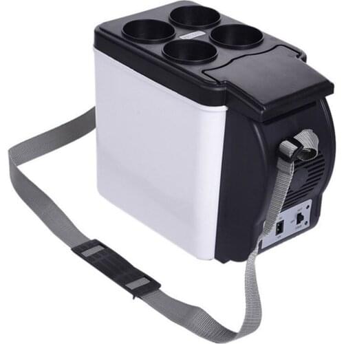 12V 48W 6L Portable Car Refrigerator Heating & Cooling Dual Purpose Mini Refrigerator for Picnics Food Refrigeration