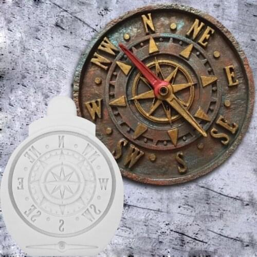 Compass Silicone Mold for Gumpaste Cake Decorating Tools Crafts Cupcakes Topper Sugarcraft Cookies Cards and Clay Mould