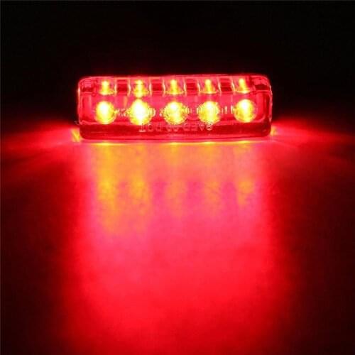 Motorcycle Scooter ATV Bike Red Rear Tail 12V Mini 5LED Stop Brake Light Running Light Signal Lamp for Auto SUV Truck Motorcycle