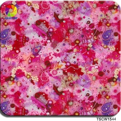 TSAUTOP Size 0.5m x 20m hydro dipping film For CAR parts carbon fiber water transfer printing film WDF1544