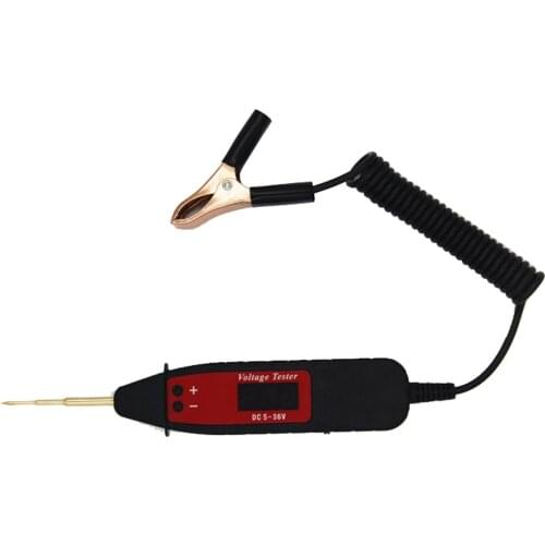 Universal Auto Car Digital LCD Electric 5-36V Voltage Test Pen Probe Detector Tester LED Light Automotive Diagnostic Tool