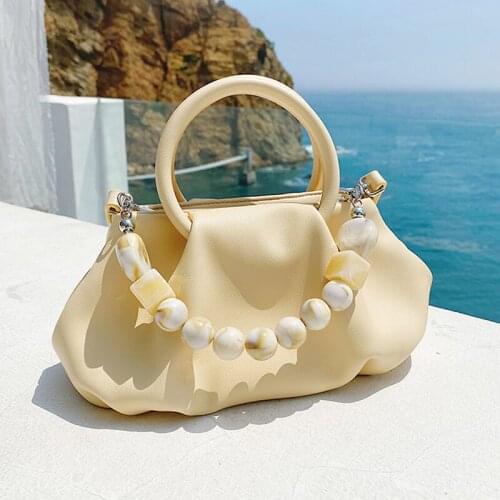 Ladies Pearl Crossbody Bag High Quality Pu Leather Messenger Bag Purse 2021 Fashion Small Summer Lady Shoulder Handbag Female