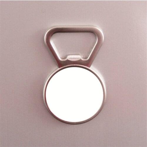 50pcs/lot Bottle Opener Sublimation Blank Corkscrew Fridge magnet with Metal Plate heat transfer printing
